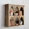 Hello Honey® 20" Carved Natural Mango Wood Shelf